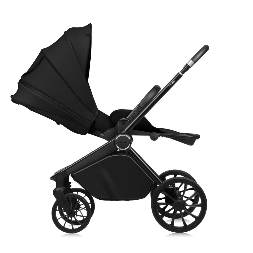 Lionelo - Cochecito combinable 2 en 1 MIKA PLUS Negro Ónix
