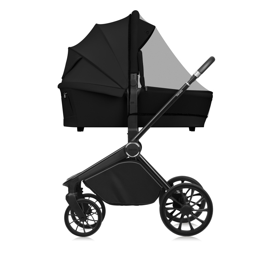 Lionelo - Cochecito combinable 2 en 1 MIKA PLUS Negro Ónix
