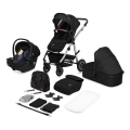 Lionelo - Cochecito combinable 3 en 1 AMBER Negro/Plateado