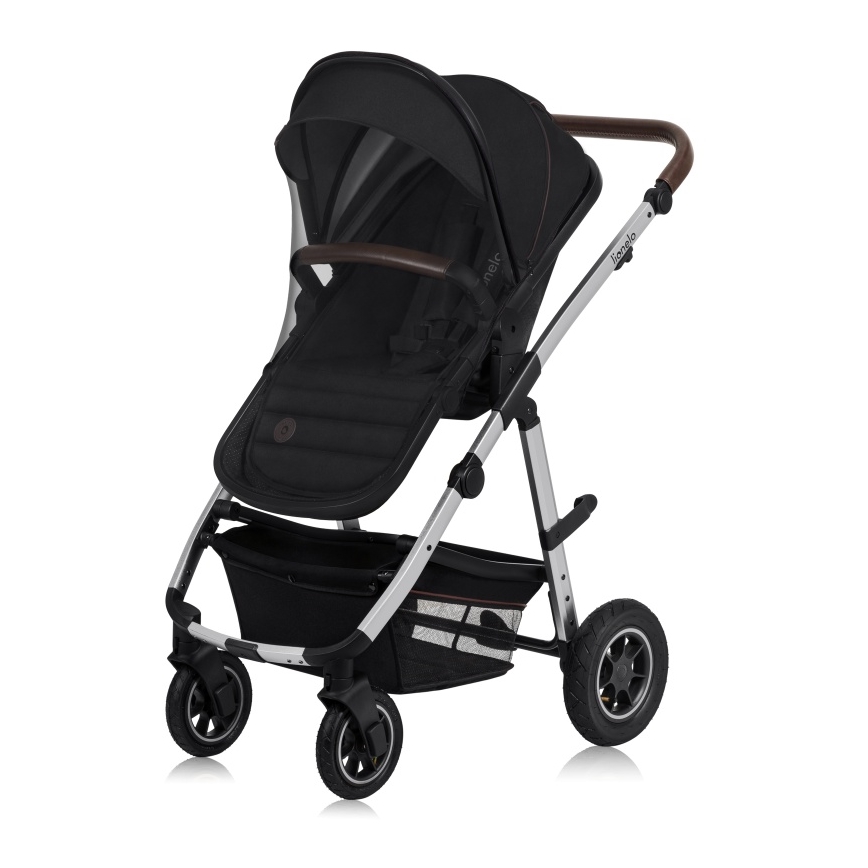 Lionelo - Cochecito combinable 3 en 1 AMBER Negro/Plateado