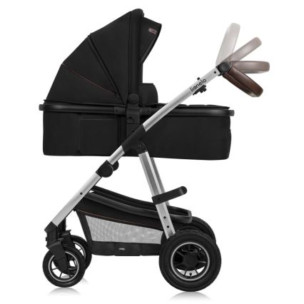 Lionelo - Cochecito combinable 3 en 1 AMBER Negro/Plateado