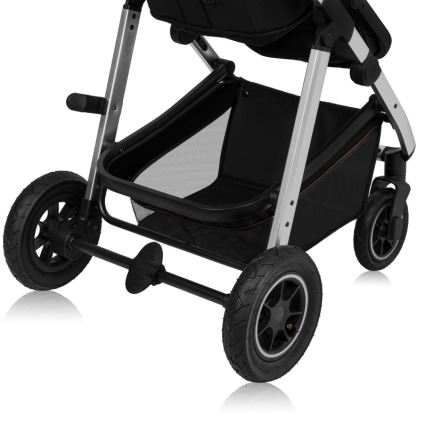 Lionelo - Cochecito combinable 3 en 1 AMBER Negro/Plateado