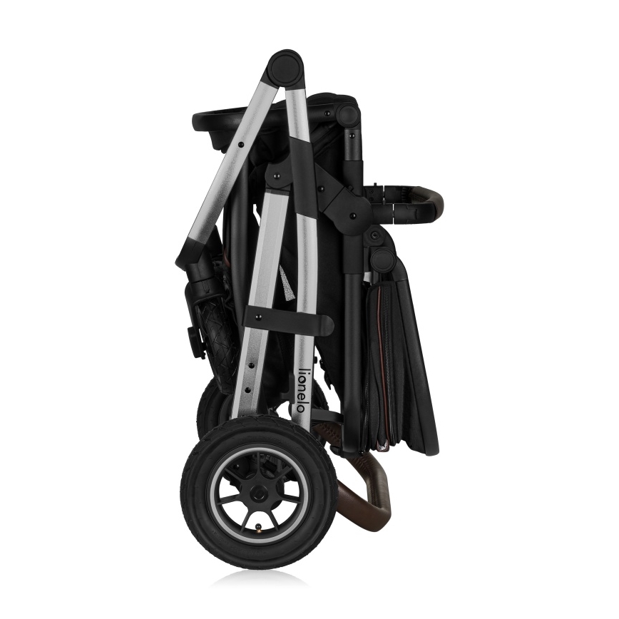 Lionelo - Cochecito combinable 3 en 1 AMBER Negro/Plateado