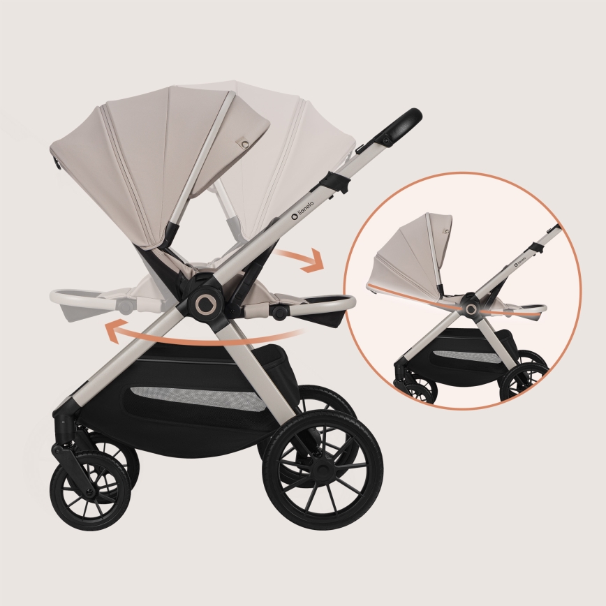 Lionelo - Cochecito combinado 2 en 1 LAYLA Beige Arena