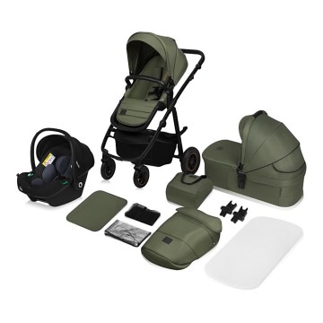 Lionelo - Cochecito combinado 3 en 1 AMBER PLUS Bosque Verde