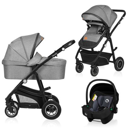 Lionelo - Cochecito combinado 3 en 1 BIANKA Gris Piedra