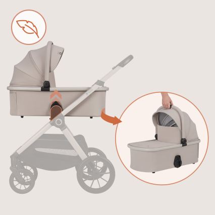 Lionelo - Cochecito combinado 3 en 1 LAYLA Beige Sand