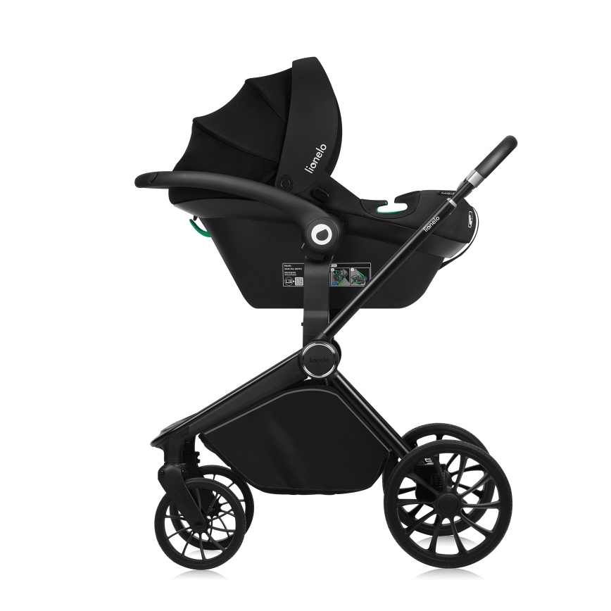 Lionelo - Cochecito combinado 3 en 1 MIKA PLUS Negro Ónix