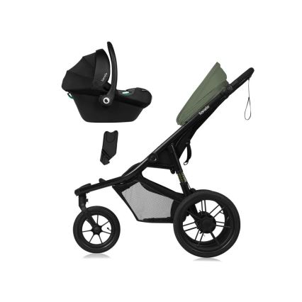 Lionelo - Cochecito deportivo AZURA negro/verde