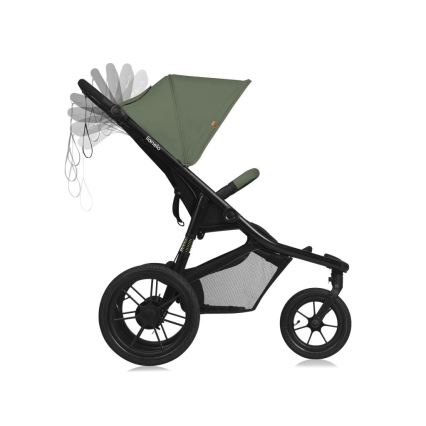 Lionelo - Cochecito deportivo AZURA negro/verde