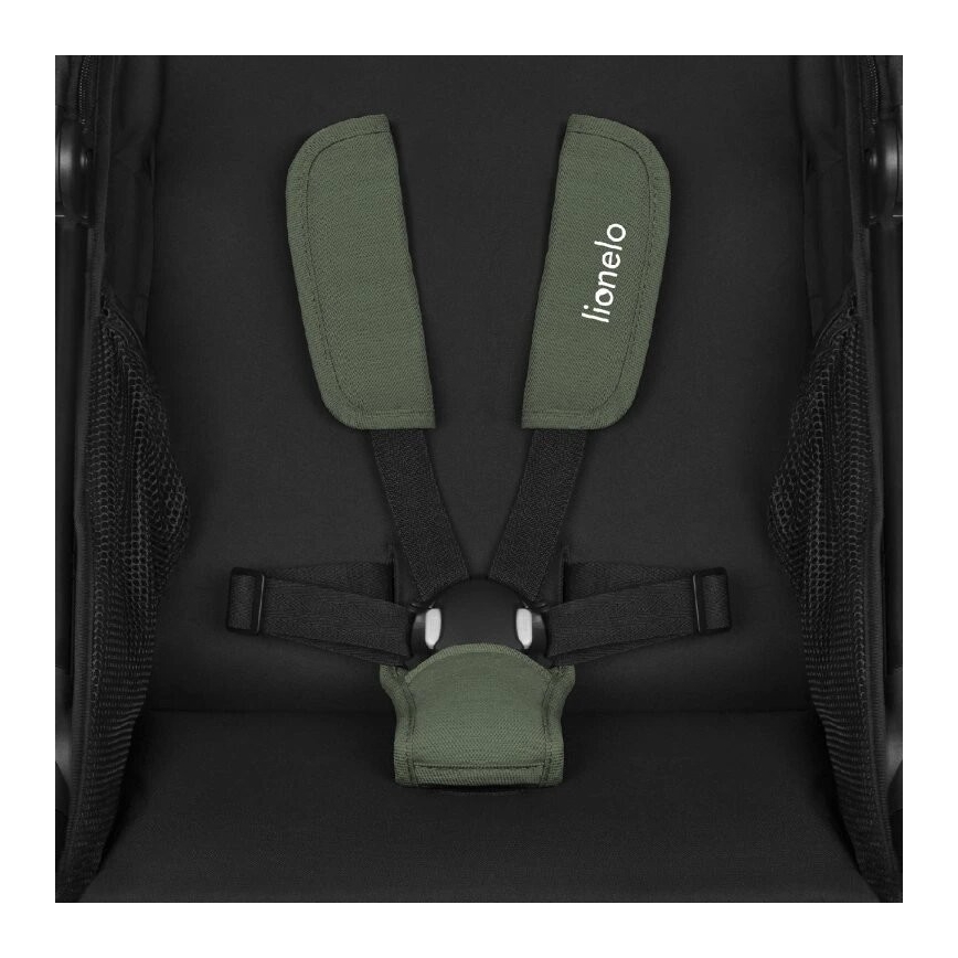 Lionelo - Cochecito deportivo AZURA negro/verde