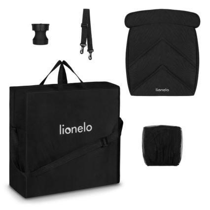 Lionelo - Cochecito deportivo CLOE negro/gris