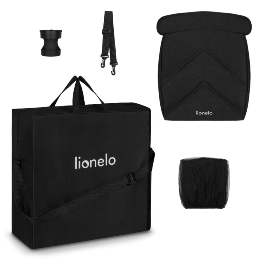 Lionelo - Cochecito deportivo CLOE negro/gris