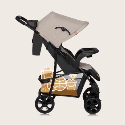 Lionelo - Cochecito deportivo EMMA PLUS beige/negro