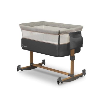 Lionelo - Cuna 3 en 1 LEONIE gris/negro