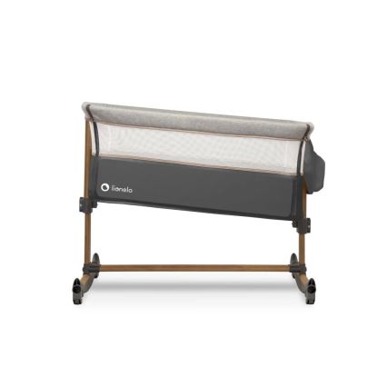Lionelo - Cuna 3 en 1 LEONIE gris/negro