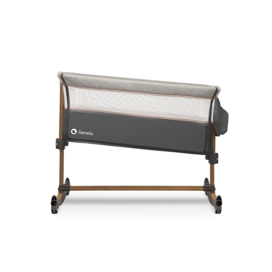 Lionelo - Cuna 3 en 1 LEONIE gris/negro
