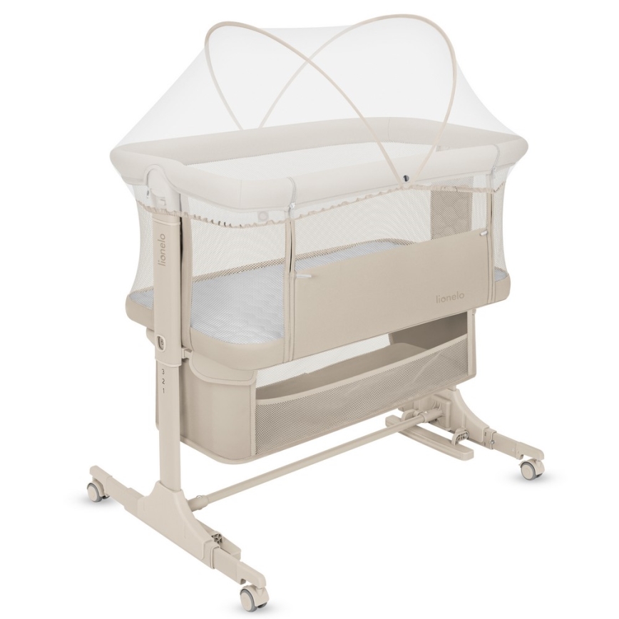 Lionelo - Cuna 3 en 1 para bebé JODIE Beige Cream