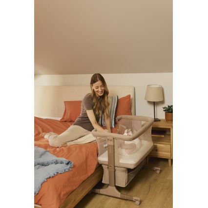 Lionelo - Cuna 3 en 1 para bebé JODIE beige taupe