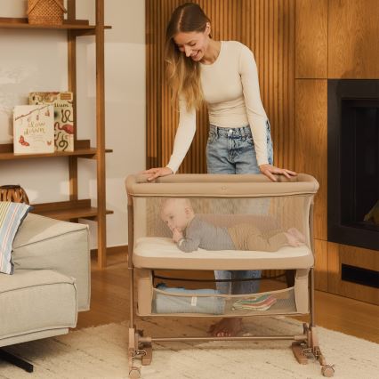 Lionelo - Cuna 3 en 1 para bebé JODIE beige taupe