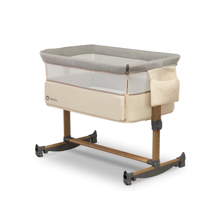 Lionelo - Cuna 3 en 1 para bebé LEONIE gris/beige