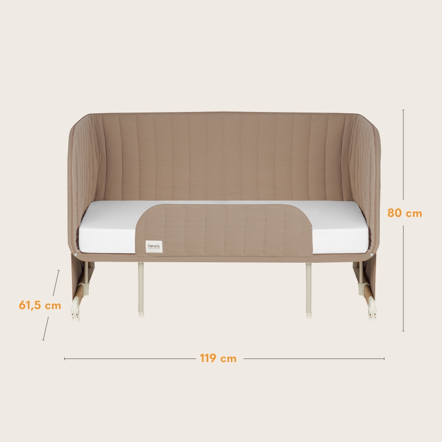 Lionelo - Cuna convertible 5 en 1 THOMI PLUS Beige Caramelo