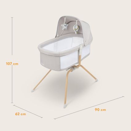 Lionelo - Cuna de viaje 3 en 1 MALIN EVO beige natural