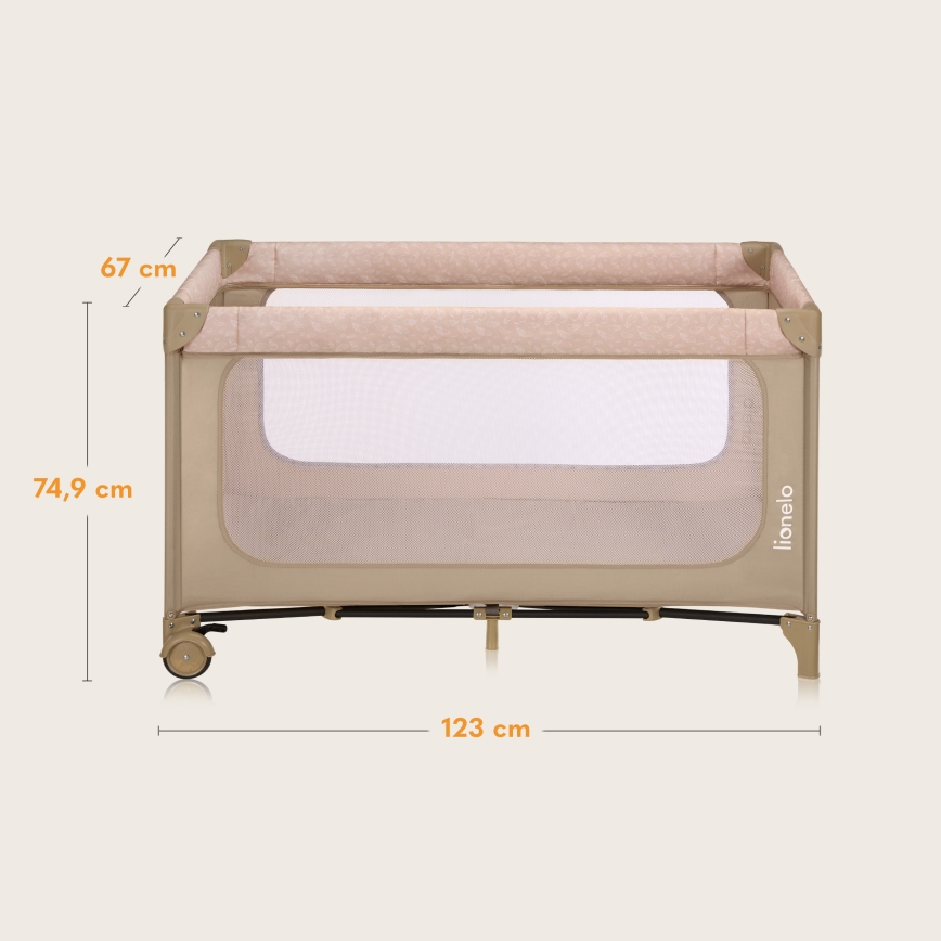 Lionelo - Cuna de viaje JASMIN EASY FOLD Beige Arena