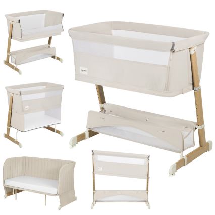 Lionelo - Cuna infantil 5 en 1 THOMI PLUS Beige Sand