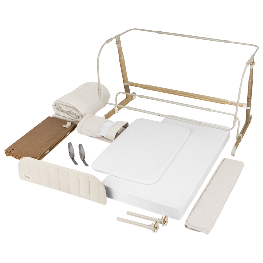 Lionelo - Cuna infantil 5 en 1 THOMI PLUS Beige Sand