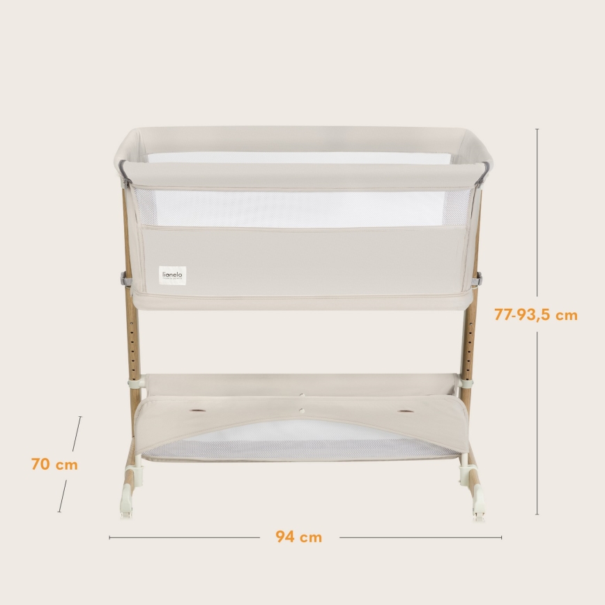 Lionelo - Cuna infantil 5 en 1 THOMI PLUS Beige Sand