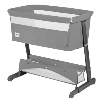 Lionelo - Cuna para bebé 5 en 1 THOMI PLUS Gris Hormigón