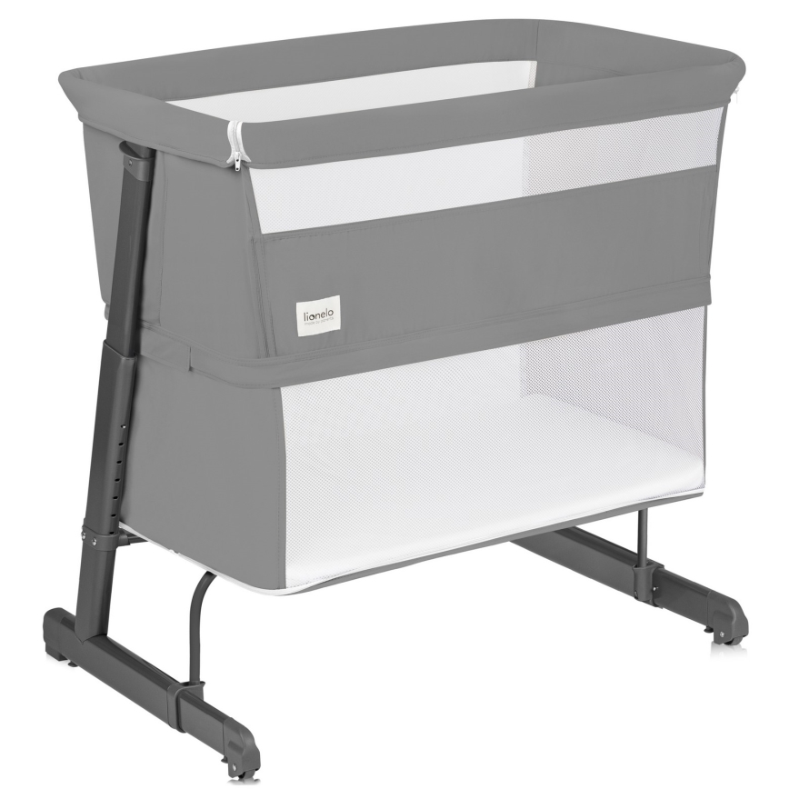 Lionelo - Cuna para bebé 5 en 1 THOMI PLUS Gris Hormigón