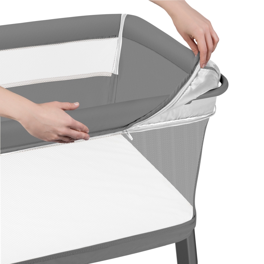 Lionelo - Cuna para bebé 5 en 1 THOMI PLUS Gris Hormigón