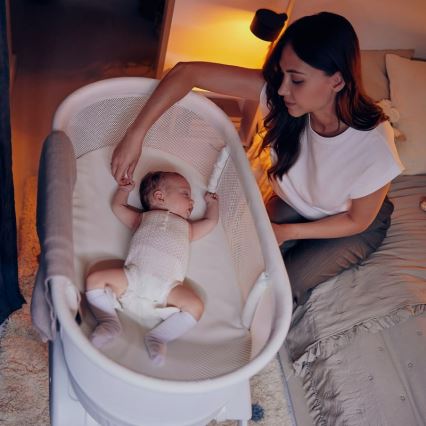 Lionelo - Cuna para bebé con báscula CORAL White