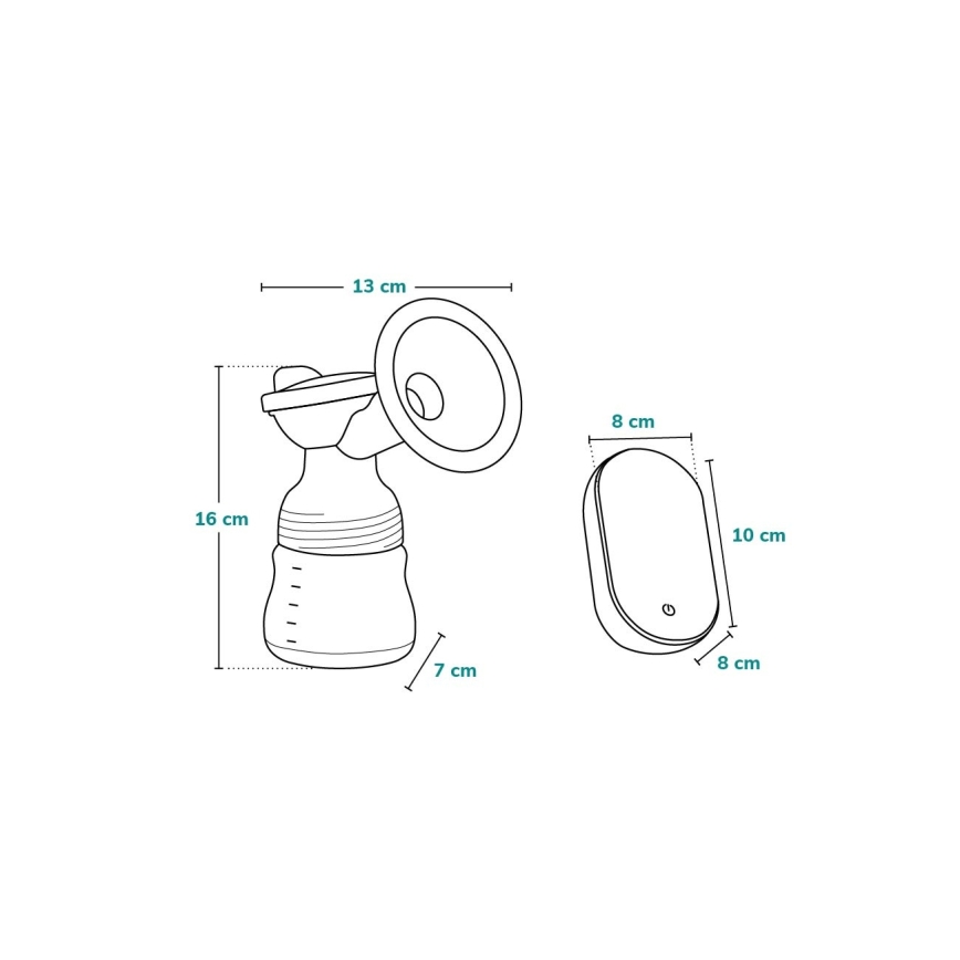 Lionelo - Extractor eléctrico recargable de leche materna FIDI GO 5V 1200 mAh 150ml