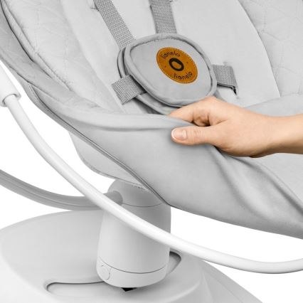 Lionelo - Hamaca para bebés con melodía BELLA Grey Concrete + mando a distancia