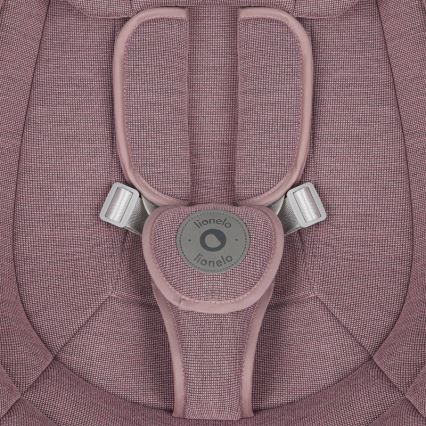 Lionelo - Mecedora infantil con melodía BLOSSOM Pink Mauve + control remoto