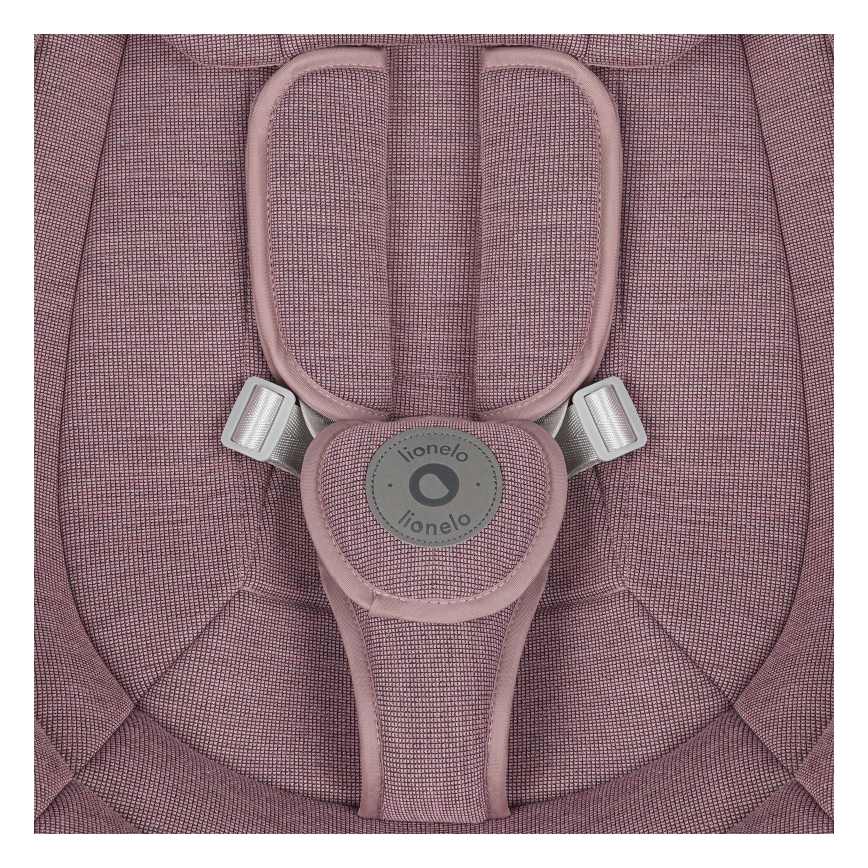 Lionelo - Mecedora infantil con melodía BLOSSOM Pink Mauve + control remoto