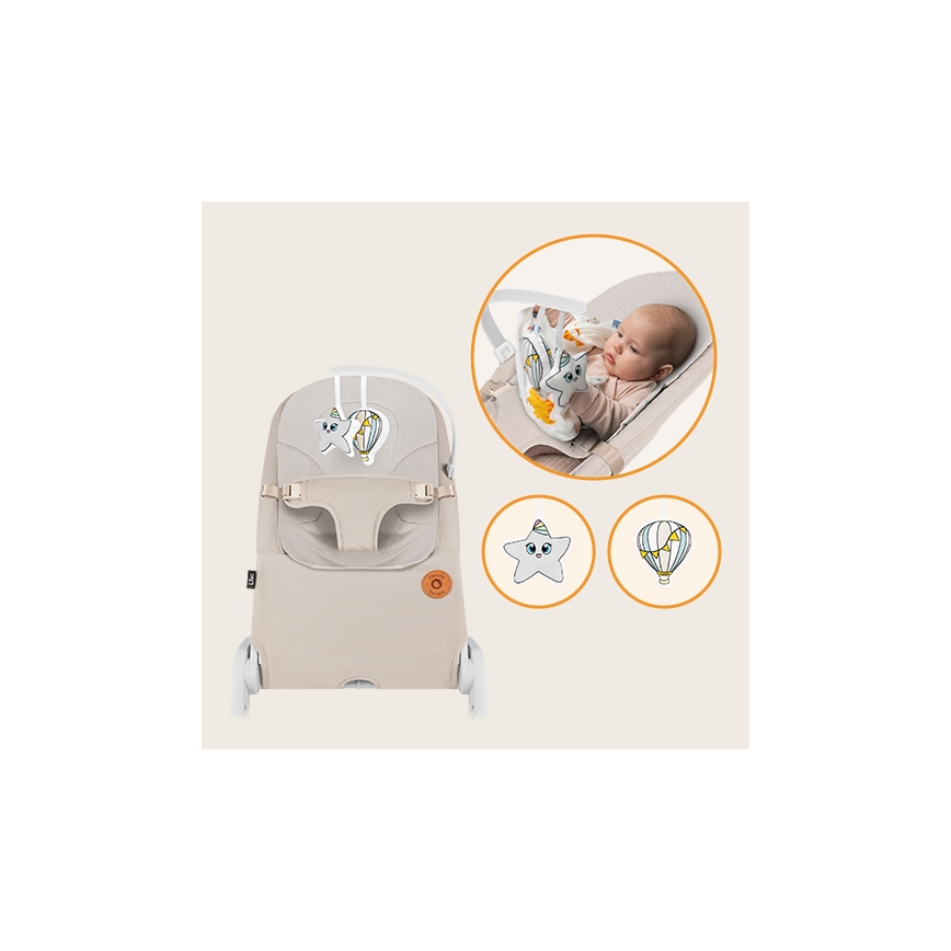 Lionelo - Mecedora infantil LILAC beige
