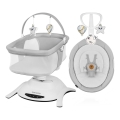 Lionelo - Mecedora para bebé con melodía 2 en 1 BELLA 4xAA Gris Hormigón + control remoto