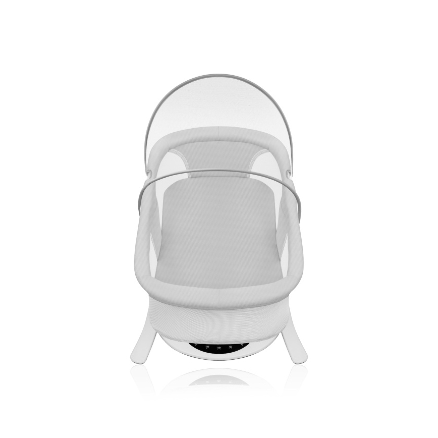 Lionelo - Mecedora para bebé con melodía 2 en 1 BELLA 4xAA Gris Hormigón + control remoto