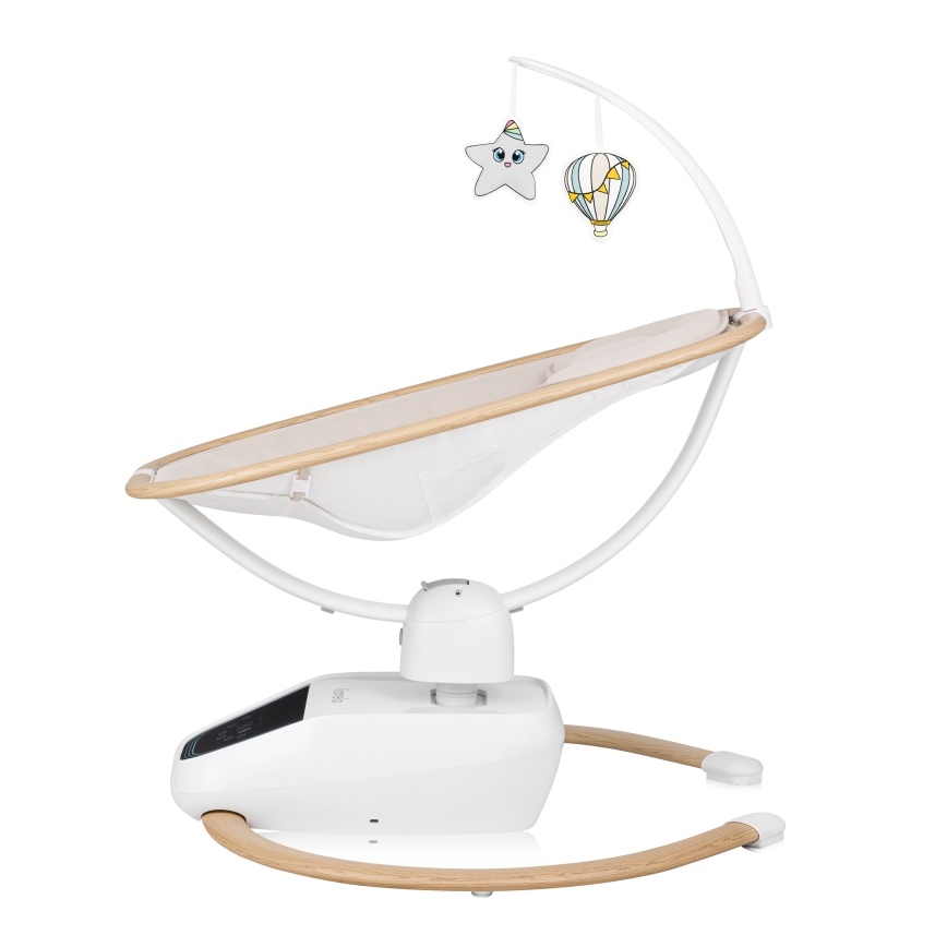 Lionelo - Mecedora para bebé con melodía OLIVIA Beige natural + mando a distancia