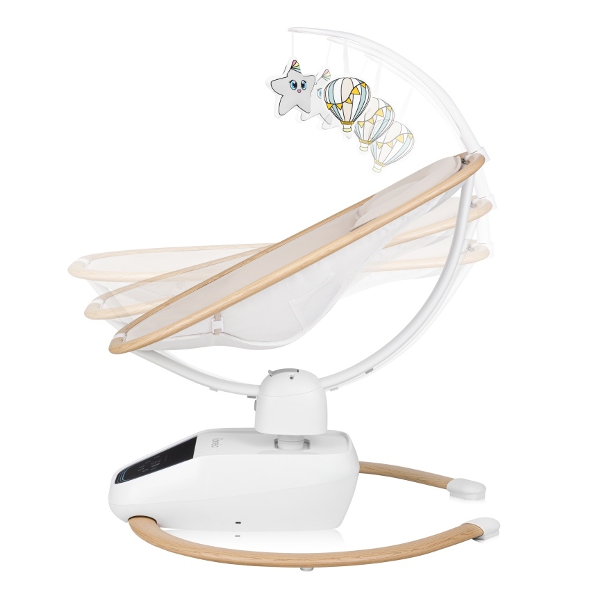 Lionelo - Mecedora para bebé con melodía OLIVIA Beige natural + mando a distancia