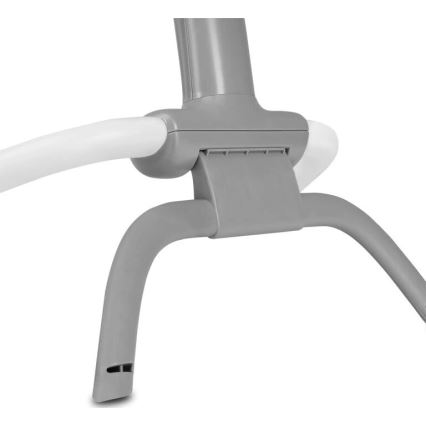 Lionelo - Mecedora vibratoria infantil con melodía PASCAL 2xAA gris/turquesa