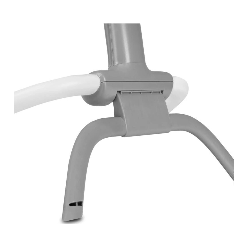 Lionelo - Mecedora vibratoria infantil con melodía PASCAL 2xAA gris/turquesa