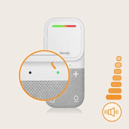 Lionelo - Monitor de audio inalámbrico recargable para bebés BABYLINE 2.2 5V