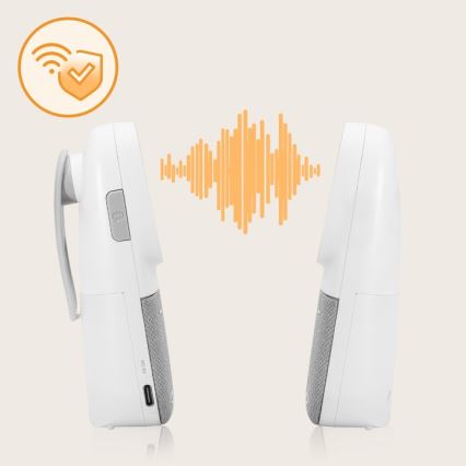 Lionelo - Monitor de audio inalámbrico recargable para bebés BABYLINE 2.2 5V