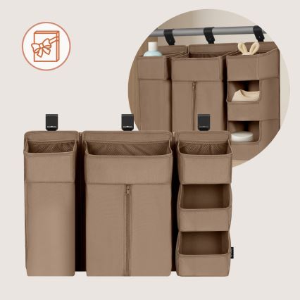 Lionelo - Organizador 3 en 1 para cuna SIDEPOCKET Beige