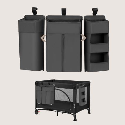 Lionelo - Organizador para cuna 3 en 1 SIDEPOCKET Gris